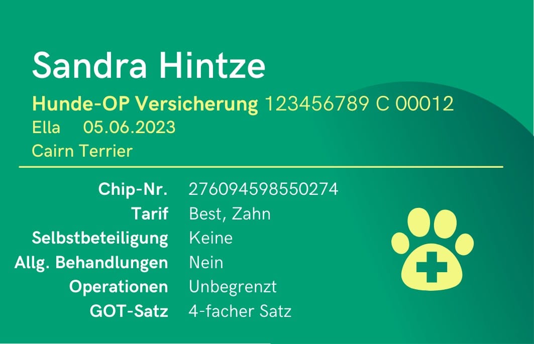 service card tierversicherung hunde op versicherung